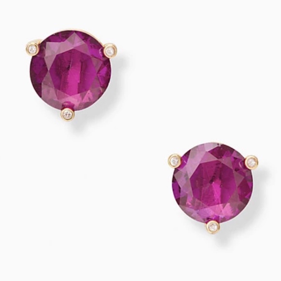 🆕 Kate Spade ♠️ New York Rise & Shine Purple Stud Earrings NWT New!